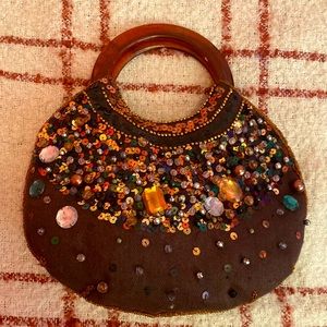 BIJOUX TERNER beaded vintage ladies bag